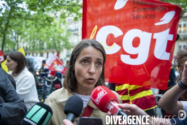 Rassemblement en soutien aux salarié·e·s grévistes de Vertbaudet