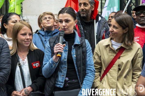 Rassemblement en soutien aux salarié·e·s grévistes de Vertbaudet
