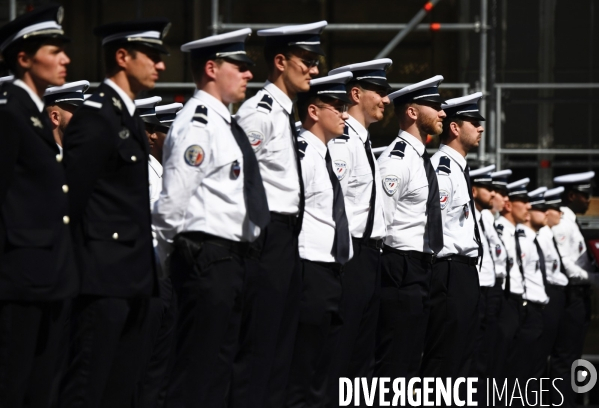 Cérémonie d’accueil de 600 nouveaux policiers à la préfecture de police