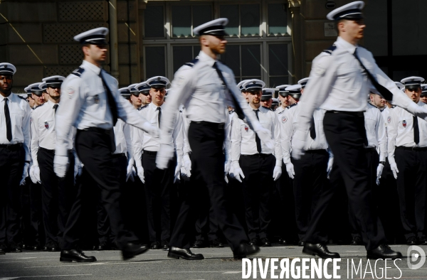 Cérémonie d’accueil de 600 nouveaux policiers à la préfecture de police