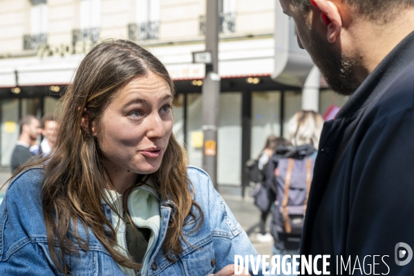 Action blocage de l assemblée générale de TotalEnergies 2023 par des militants écologistes. Sauver le climat !