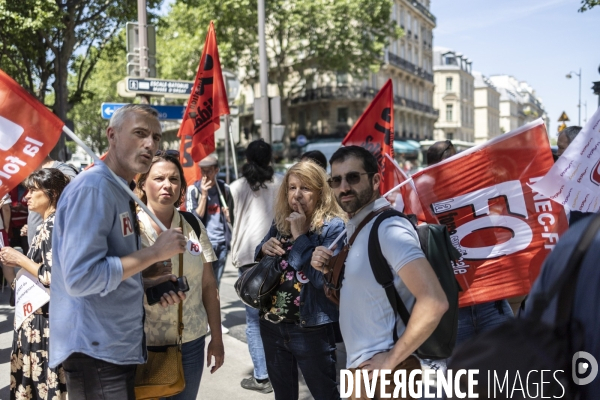 Rassemblement intersyndical contre la reforme des lycees professionnels