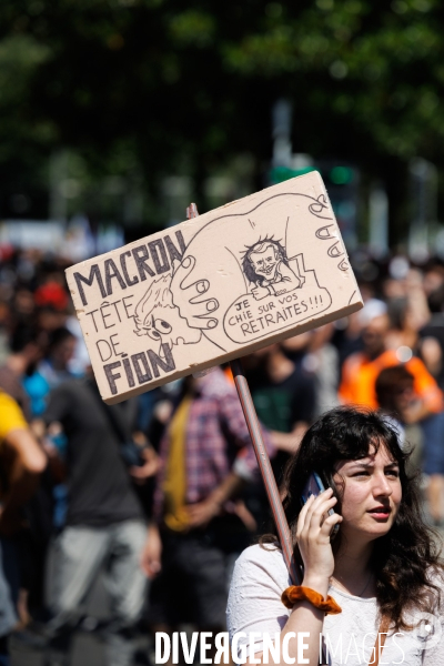 Quatorzième journée de mobilisation contre la réforme des retraites à Nantes
