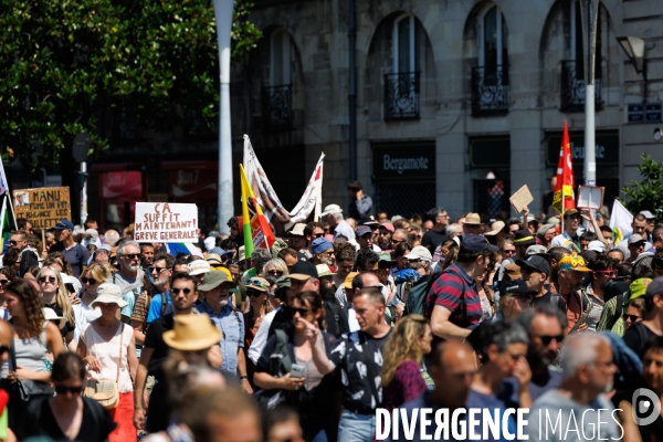 Quatorzième journée de mobilisation contre la réforme des retraites à Nantes