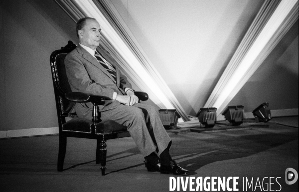 Déplacement du président François Mitterrand à Montpellier