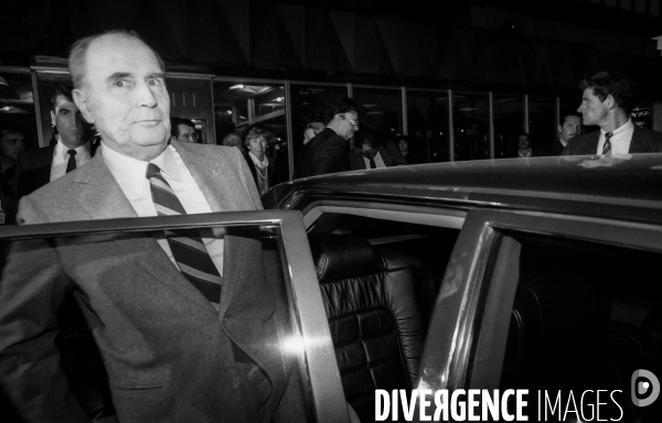 Déplacement du président François Mitterrand à Montpellier