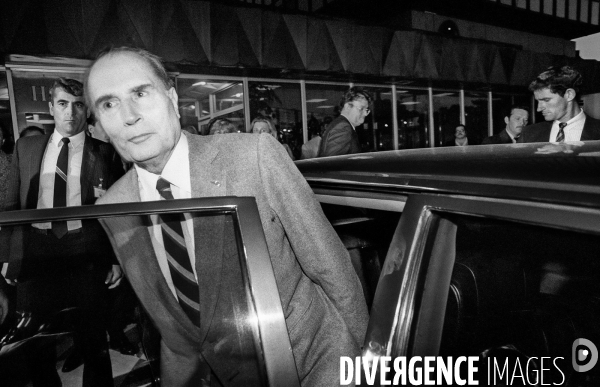 Déplacement du président François Mitterrand à Montpellier