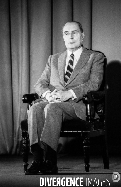 Déplacement du président François Mitterrand à Montpellier