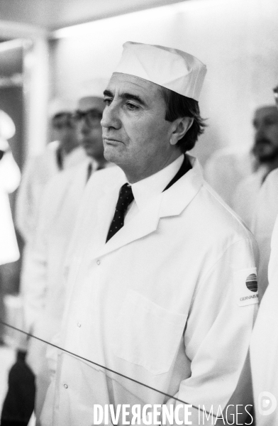 Visite de Jean-Pierre Soisson chez Danone