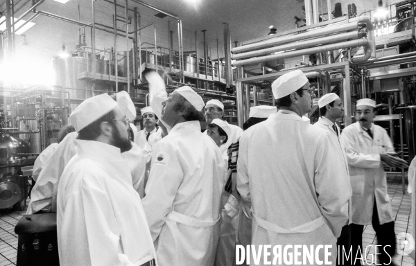 Visite de Jean-Pierre Soisson chez Danone
