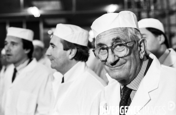 Visite de Jean-Pierre Soisson chez Danone