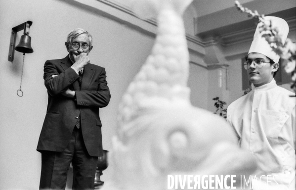 Visite de Jean-Pierre Soisson chez Danone