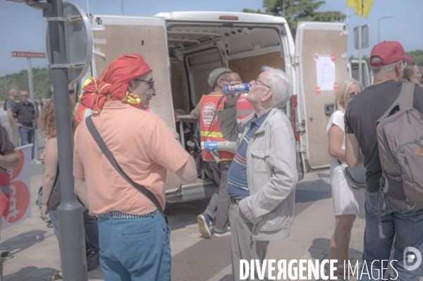 Fin de la 14ème manifestation contre la réforme des retraites à Tours, le 6 juin 2023.