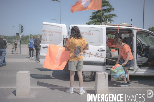 Fin de la 14ème manifestation contre la réforme des retraites à Tours, le 6 juin 2023.