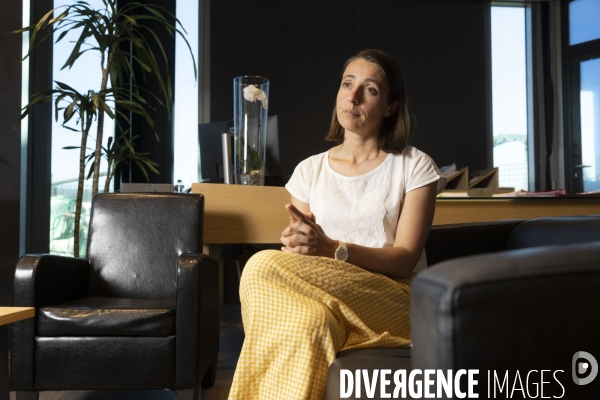 Sophie BINET secrétaire générale de la CGT au siège du syndicat à Montreuil