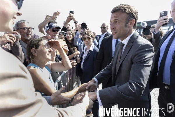 Déplacement d Emmanuel Macron au Mont Saint-Michel.