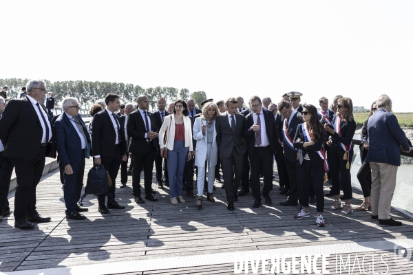 Déplacement d Emmanuel Macron au Mont Saint-Michel.