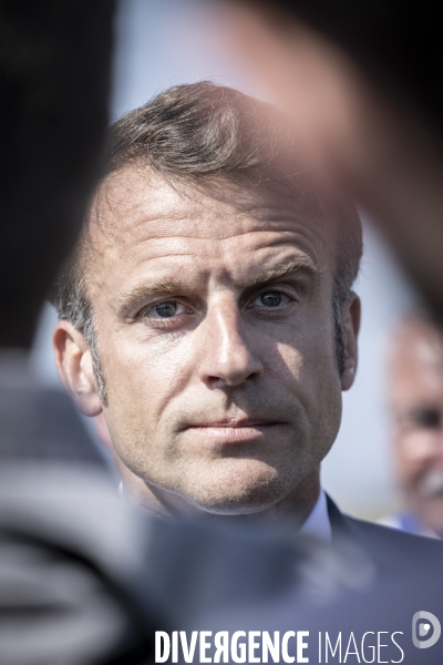 Déplacement d Emmanuel Macron au Mont Saint-Michel.