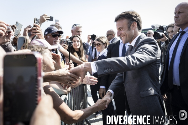 Déplacement d Emmanuel Macron au Mont Saint-Michel.