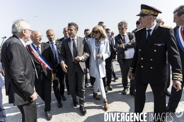 Déplacement d Emmanuel Macron au Mont Saint-Michel.