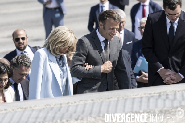 Déplacement d Emmanuel Macron au Mont Saint-Michel.