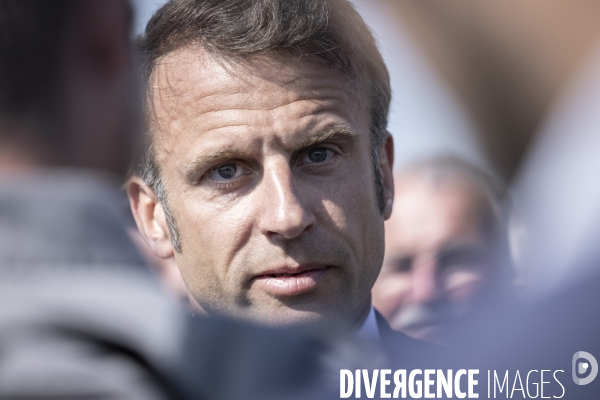 Déplacement d Emmanuel Macron au Mont Saint-Michel.