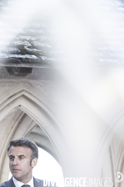 Déplacement d Emmanuel Macron au Mont Saint-Michel.