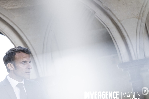 Déplacement d Emmanuel Macron au Mont Saint-Michel.