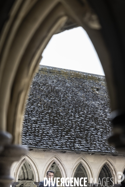 Déplacement d Emmanuel Macron au Mont Saint-Michel.