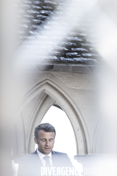 Déplacement d Emmanuel Macron au Mont Saint-Michel.