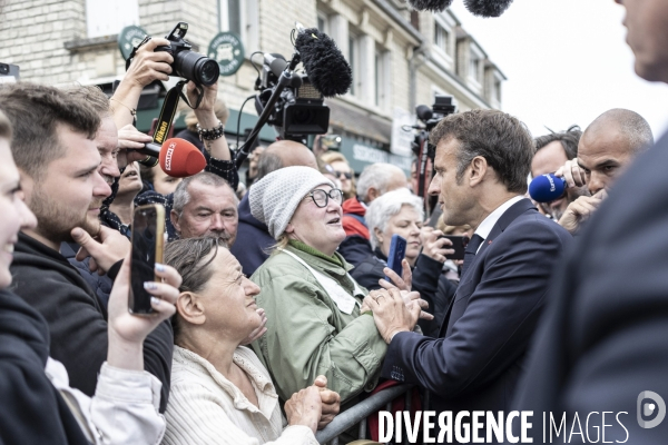 Déplacement d Emmanuel Macron en Normandie