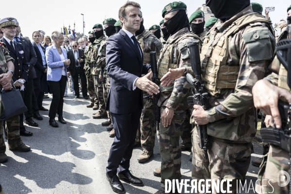 Déplacement d Emmanuel Macron en Normandie