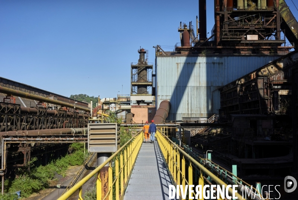 Hauts fourneaux de l’usine de Florange, état des lieux dix ans après l’arrêt. Juin 2023.