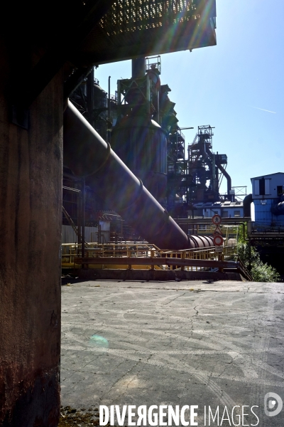 Hauts fourneaux de l’usine de Florange, état des lieux dix ans après l’arrêt. Juin 2023.