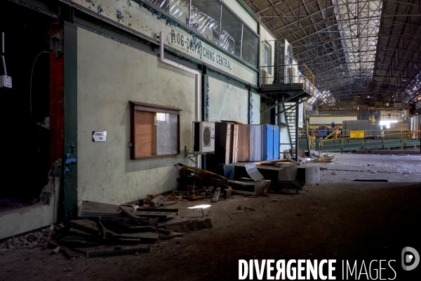 Hauts fourneaux de l’usine de Florange, état des lieux dix ans après l’arrêt. Juin 2023.