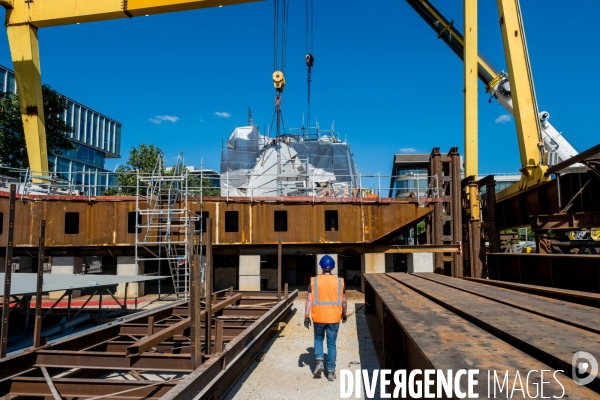 Travaux de construction du Franchissement Urbain Pleyel