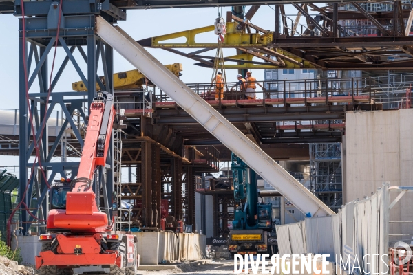 Travaux de construction du Franchissement Urbain Pleyel