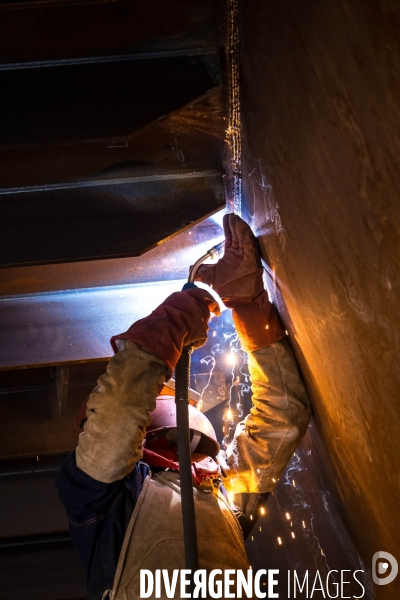 Travaux de construction du Franchissement Urbain Pleyel
