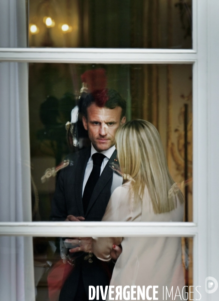 Emmanuel Macron reçoit Giorgia Meloni