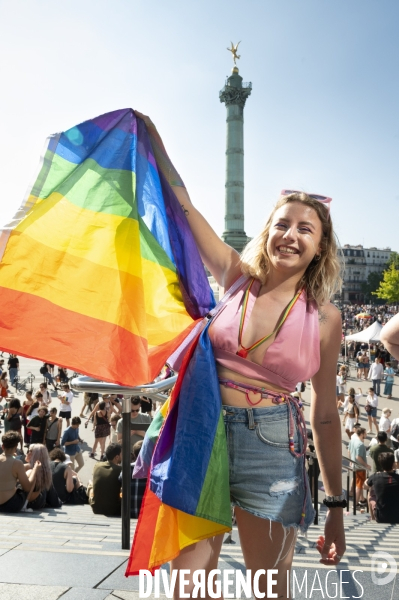 Gay pride 2023, la Marche des fiertés à Paris.