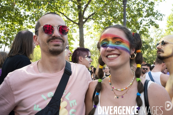Gay pride 2023, la Marche des fiertés à Paris.