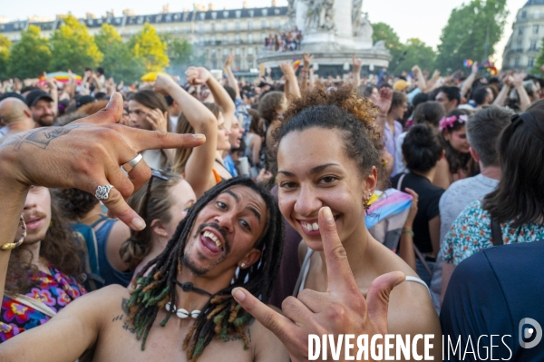 Gay pride 2023, la Marche des fiertés à Paris.