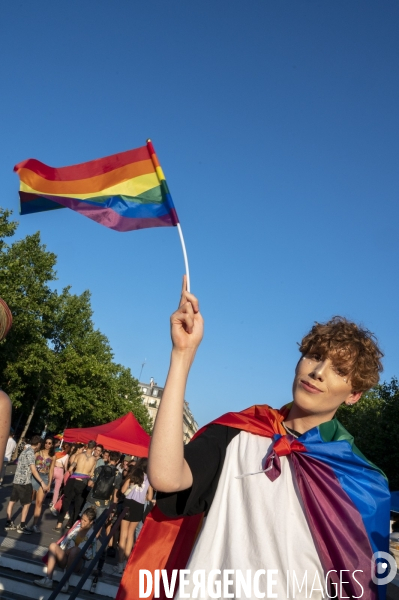 Gay pride 2023, la Marche des fiertés à Paris.