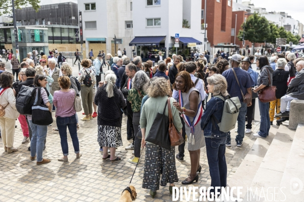 Rassemblement devant la mairie de Montreuil contre les violences urbaines