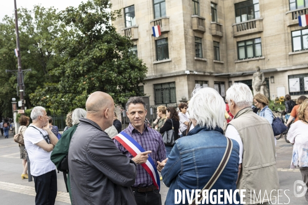 Rassemblement devant la mairie de Montreuil contre les violences urbaines