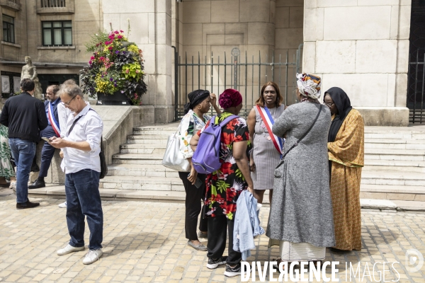 Rassemblement devant la mairie de Montreuil contre les violences urbaines