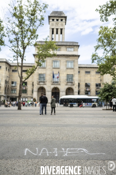 Rassemblement devant la mairie de Montreuil contre les violences urbaines