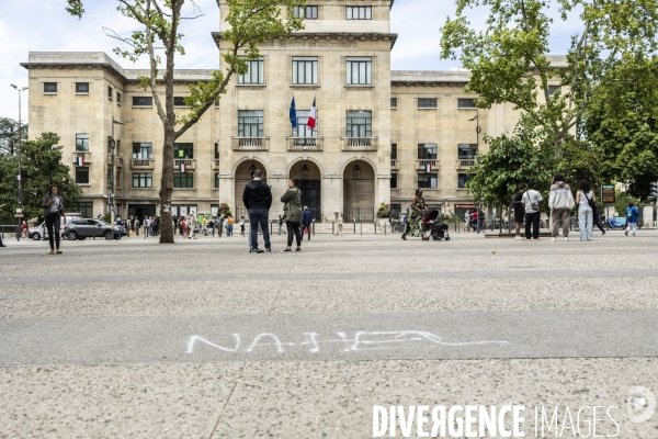 Rassemblement devant la mairie de Montreuil contre les violences urbaines