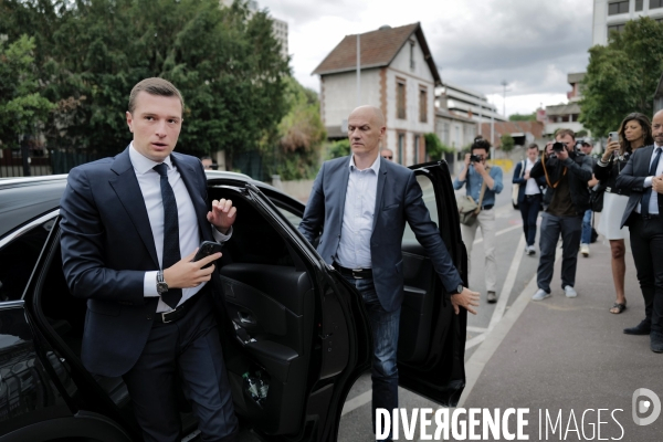 Déplacement de jordan bardella au commissariat de nanterre