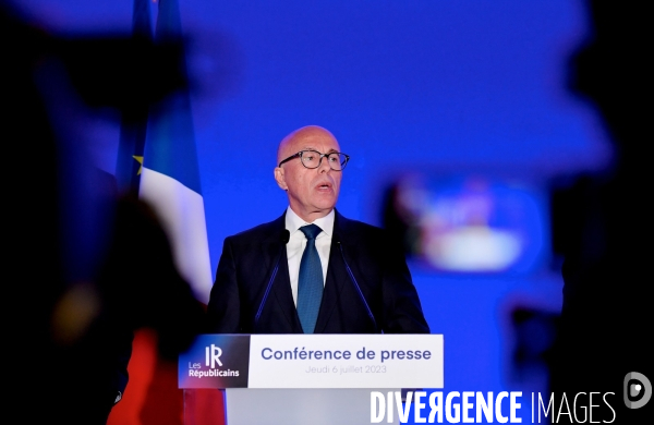 Conference de presse d Éric Ciotti d Olivier Marleix et de Bruno Retailleau 